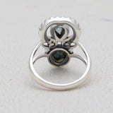 Blue Copper Turquoise Silver Ring