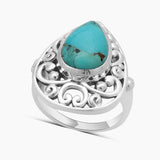 Boulder Turquoise Silver Pendant Set