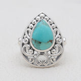 Boulder Turquoise Silver Pendant Set