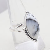 Natural Dendritic Opal Silver Ring