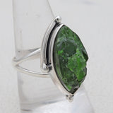 Chrome Diopside Silver Pendant Set