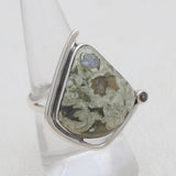 Rainforest jasper Silver Pendant Set