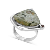 Rainforest jasper Silver Pendant Set