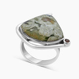 Rainforest jasper Silver Pendant Sets