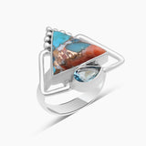 925 Sterling Silver Dendritic Opal Rings