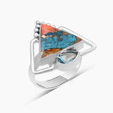 925 Sterling Silver Dendritic Opal Rings