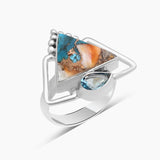 925 Sterling Silver Dendritic Opal Rings