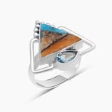 925 Sterling Silver Dendritic Opal Rings