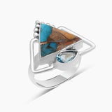 925 Sterling Silver Dendritic Opal Rings
