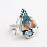 925 Sterling Silver Dendritic Opal Rings