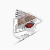 925 Sterling Silver Dendritic Opal Rings