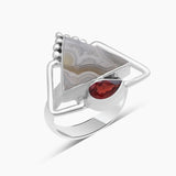 925 Sterling Silver Dendritic Opal Rings