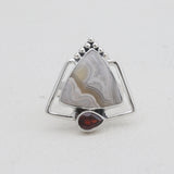 925 Sterling Silver Dendritic Opal Rings