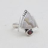 925 Sterling Silver Dendritic Opal Rings