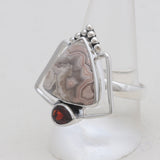 925 Sterling Silver Dendritic Opal Rings
