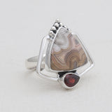 925 Sterling Silver Dendritic Opal Rings