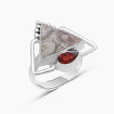 925 Sterling Silver Dendritic Opal Rings