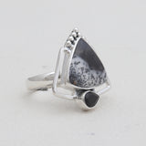 925 Sterling Silver Dendritic Opal Rings
