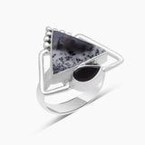 925 Sterling Silver Dendritic Opal Rings