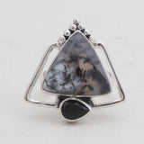 925 Sterling Silver Dendritic Opal Rings