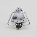 925 Sterling Silver Dendritic Opal Rings
