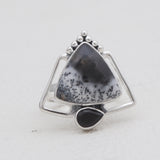 925 Sterling Silver Dendritic Opal Rings