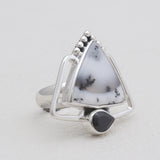 925 Sterling Silver Dendritic Opal Rings