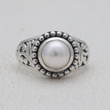 925 Starling Silver Pearl Ring & Earrings Set