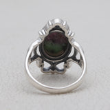 925 Silver Ruby Zoisite Ring & Earrings Set