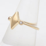 925 Silver Gold Plated White Topaz Rings