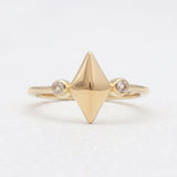 925 Silver Gold Plated White Topaz Rings