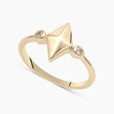 925 Silver Gold Plated White Topaz Rings