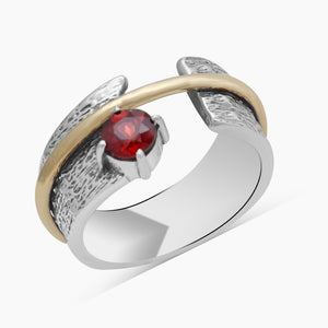 925 Sterling Silver Garnet Rings