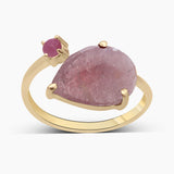 Gold Vermeil Lapis Lazuli Adjustable Rings