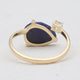 Gold Vermeil Lapis Lazuli Adjustable Rings