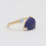 Gold Vermeil Lapis Lazuli Adjustable Rings