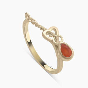 Gold Vermeil Red Garnet Rings
