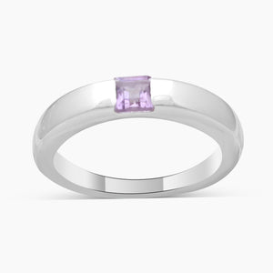 Amethyst Silver Rings