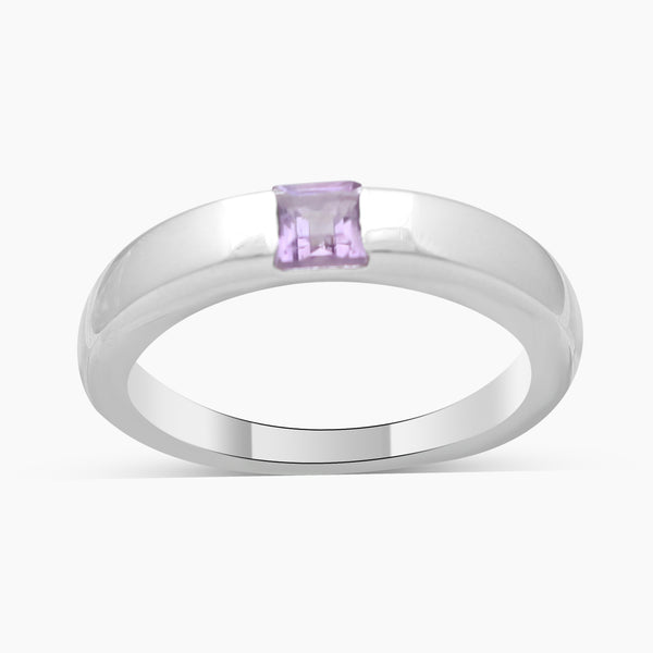 Amethyst Silver Rings