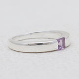 Amethyst Silver Rings
