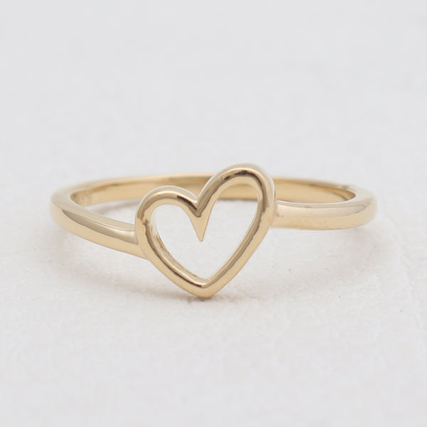 Gold Vermeil Heart Rings