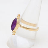 925 Silver Gold Plated Hessonite Rings