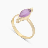925 Silver Gold Plated Hessonite Rings