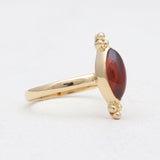 925 Silver Gold Plated Hessonite Rings