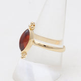 925 Silver Gold Plated Hessonite Rings