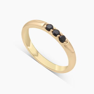 Gold Vermeil Black Onyx Band Rings