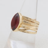 925 Silver Gold Plated Mexican Turquoise Rings