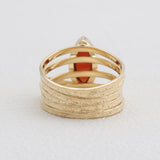 925 Silver Gold Plated Mexican Turquoise Rings