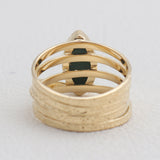 925 Silver Gold Plated Mexican Turquoise Rings