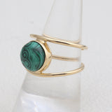 925 Silver Gold Plated Black Onyx Rings
